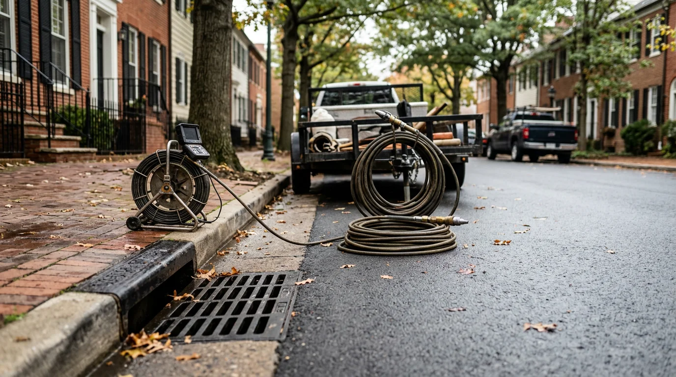 AllGreen Solutions crew working on stormwater and sewer infrastructure in Alexandria, Virginia