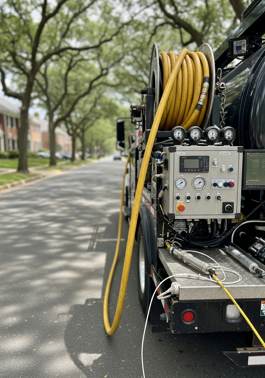 Professional stormwater drain cleaning and inspection equipment in Clarksburg, Montgomery County