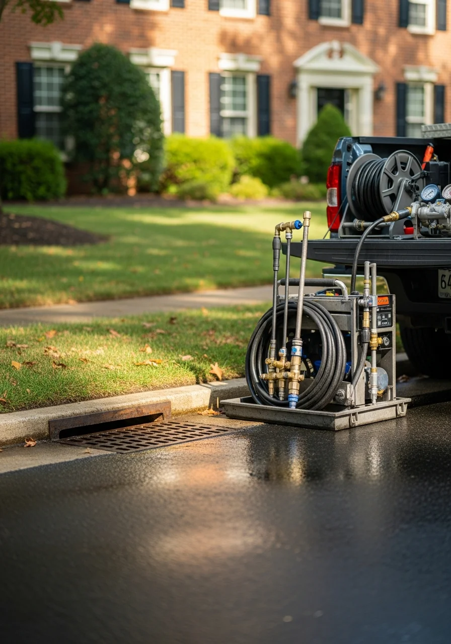 Professional drain cleaning and pipe repair equipment in Lorton Fairfax County