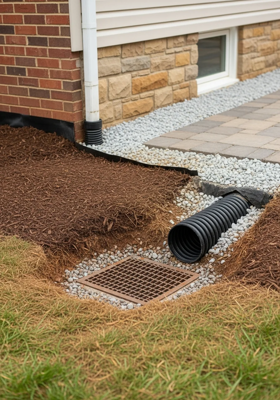 Close-up of a Reston residential entrance showing updated materials and professional finishing.